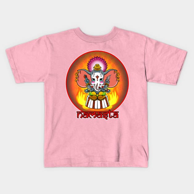 NAMASTE Kids T-Shirt by Biomek